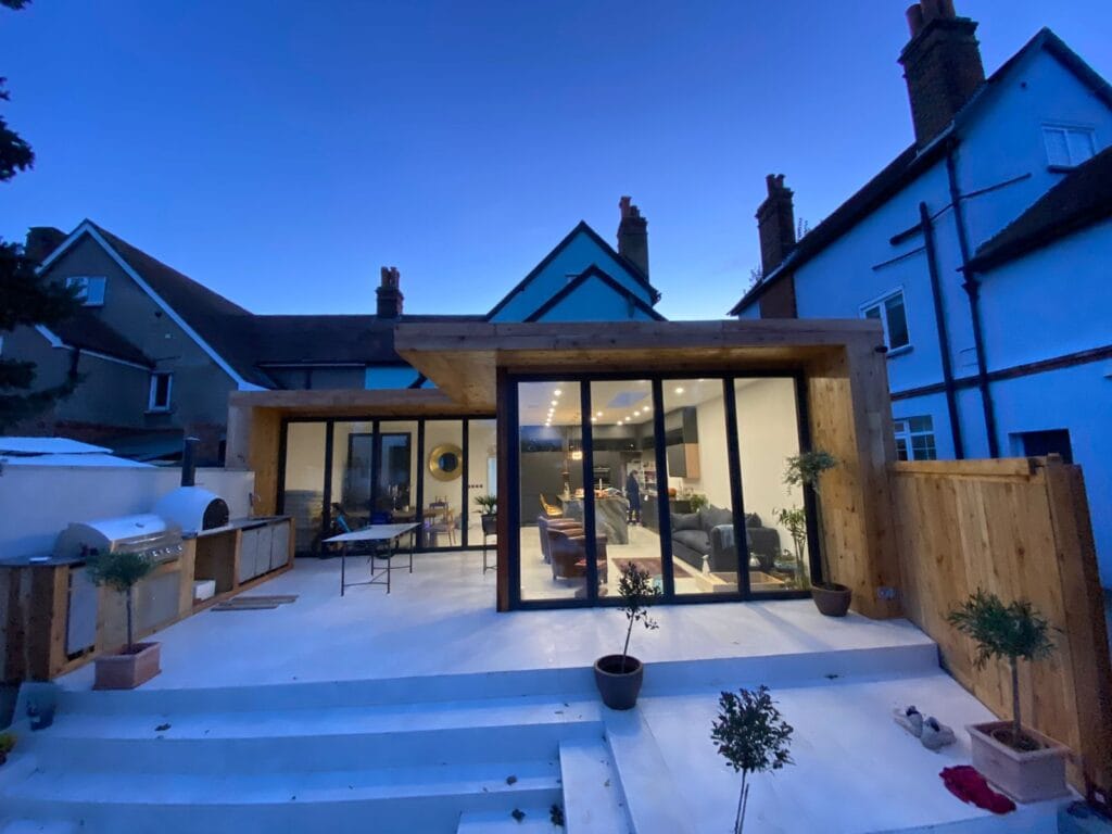Extension cost, house extension London, extension builder, self build extension, London contractor, strip foundation, structural engineer, planning drawings, extension design London, Amtaar GC